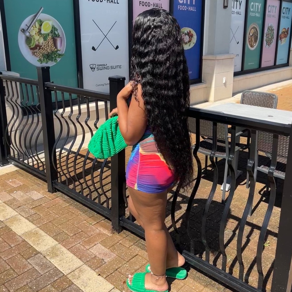 36 inch loose deep wave wig worn once